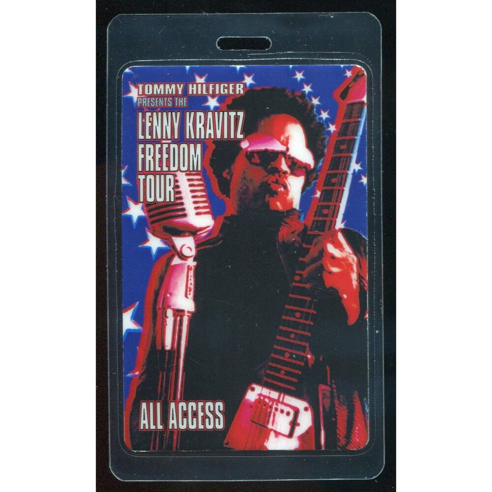 Vintage 1998 1999 Lenny Kravitz Concert Laminate Backstage Pass All Access